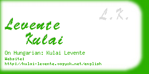 levente kulai business card